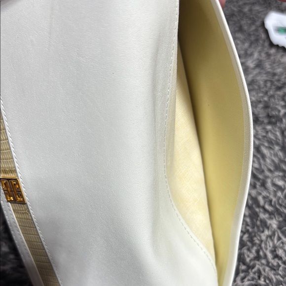 Elegant Vintage Givenchy Lizard White and Cream Women's Clutch/Wallet Kisslock - Picture 9 of 16